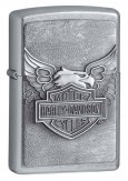Зажигалка ZIPPO Harley-Davidson®, латунь/сталь с покрытием Street Chrome™, серебристая, 36x12x56 мм