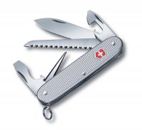 Нож перочинный VICTORINOX Farmer, 93 мм, 9 функций, алюминиевая рукоять, серебристый - Карманные 91/93 мм