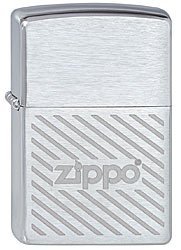 Зажигалка ZIPPO Stripes, латунь с покрытием Brushed  Chrome, серебристый, матовая, 36х12х56 мм - Зажигалки - цена и заказ в Москве и Санкт-Петербурге, интернет-магазин ZaUglom