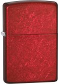 Зажигалка ZIPPO Candy Apply Red, латунь с никеле-хромовым покрытием, красный, матовая, 36х56х12 мм