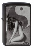 Зажигалка ZIPPO Woman Sword Black Matte, латунь с порошковым покрытием, черный, матовая, 36х12x56 мм