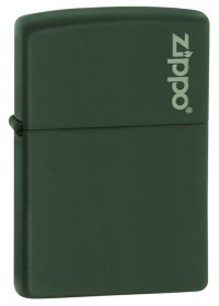 Зажигалка ZIPPO Green Matte, латунь с порошковым покрытием, зеленая, матовая, 36х56х12 мм - Зажигалки - цена и заказ в Москве и Санкт-Петербурге, интернет-магазин ZaUglom