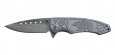 Нож складной Stinger, 85 мм (серебристый), рукоять: сталь/алюмин. (серебр.), с клипом, короб.картон
