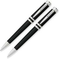 Набор FranklinCovey Freemont: шариковая ручка и карандаш 0.9мм. Цвет - черный. - Наборы