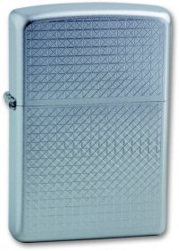 Зажигалка ZIPPO Diamond Plate Satin Chrome, латунь с ник.-хром. покрыт.,сереб.,матовая, 36х56х12мм - Зажигалки - цена и заказ в Москве и Санкт-Петербурге, интернет-магазин ZaUglom