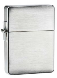 Зажигалка ZIPPO 1935 Replica™, латунь с покрытием Brushed Chrome, серебристая, матовая, 36х12x56 мм - Зажигалки - цена и заказ в Москве и Санкт-Петербурге, интернет-магазин ZaUglom