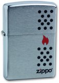 Зажигалка ZIPPO Chimney Brushed Chrome,латунь,ник-хром.покр.,сереб.,матов.,36х56х12мм