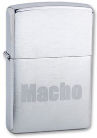 Зажигалка ZIPPO Macho Brushed Chrome, латунь с никеле-хром.покрыт., серебр., матов., 36х56х12 мм - Зажигалки - цена и заказ в Москве и Санкт-Петербурге, интернет-магазин ZaUglom