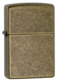 Зажигалка ZIPPO Antique Brass, латунь, золотистый, матовая, 36х56х12 мм