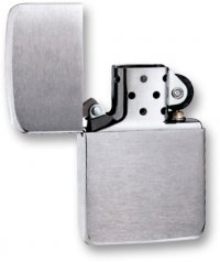 Зажигалка ZIPPO Replica Brushed Chrome, латунь с никеле-покрыт., серебр., матовая, 36х56х12 мм - Зажигалки - цена и заказ в Москве и Санкт-Петербурге, интернет-магазин ZaUglom