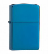 Зажигалка ZIPPO Classic, латунь с покрытием Sapphire™, синий, глянцевая, 36х12x56 мм - Зажигалки - цена и заказ в Москве и Санкт-Петербурге, интернет-магазин ZaUglom