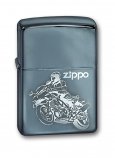 Зажигалка ZIPPO Moto High Polish Chrome, латунь с никеле-хром. покрыт., серебр., глянц., 36х56х12 мм