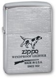 Зажигалка ZIPPO Hunting Tools Brushed Chrome, латунь с ник.хром. покрыт.,серебр.,матов., 36х56х12 мм
