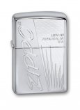 Зажигалка ZIPPO Made In US High Polish Chrome, латунь,ник.-хром.покр.,серебр.,глянц.,36х56х12мм