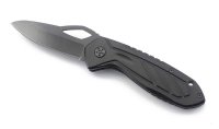 Нож складной Stinger,120,65 мм, рукоять: алюминий,(чёрный), с клипом, подарочная коробка - Клинок 114/120 мм