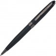 Шариковая ручка Pierre Cardin Progress, цвет - матовый черный/ пуш. сталь. Упаковка В.