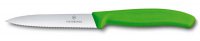Нож для овощей VICTORINOX SwissClassic, лезвие 10 см с серейторной заточкой, зелёный - Нож для овощей
