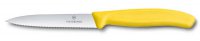 Нож для овощей VICTORINOX SwissClassic, лезвие 10 см с серейторной заточкой, жёлтый - Нож для овощей