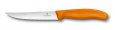 Нож для стейков и пиццы VICTORINOX SwissClassic "Gourmet", 12 см, с серейторной заточкой, оранжевый