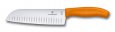 Нож сантоку VICTORINOX SwissClassic, рифлёное лезвие 17 см, оранжевый