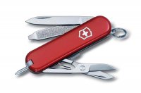 Нож-брелок VICTORINOX Signature, 58 мм, 7 функций, красный - Карманные 58 мм