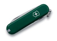 Нож-брелок VICTORINOX Classic SD, 58 мм, 7 функций, зелёный - Карманные 58 мм