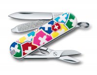 Нож-брелок VICTORINOX Classic "VX Colors", 58 мм, 7 функций - Карманные 58 мм