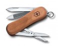 Нож-брелок VICTORINOX Evowood 81, 65 мм, 5 функций, деревянная рукоять