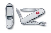 Нож перочинный VICTORINOX Money Clip, 74 мм, 5 функций, алюминиевая рукоять, серебристый - Карманные 74/84 мм