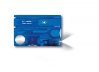 Швейцарская карточка VICTORINOX SwissCard Lite, 13 функций, полупрозрачная синяя - Швейцарская карточка
