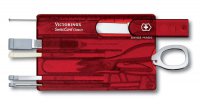 Швейцарская карточка VICTORINOX SwissCard Classic, 10 функций, полупрозрачная красная - Швейцарская карточка