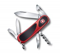 Нож перочинный VICTORINOX Evolution 10, 85 мм, 13 функций, красный с чёрными вставками - Армейские 84/85 мм