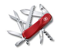 Нож перочинный VICTORINOX Evolution S17, 85 мм, 15 функций, с фиксатором лезвия, красный - Армейские 84/85 мм