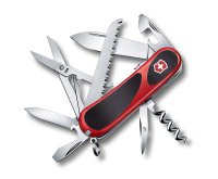 Нож перочинный VICTORINOX Evolution S17, 85 мм, 15 функций, с фиксатором лезвия, красный с чёрным - Армейские 84/85 мм