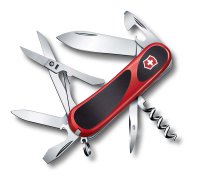 Нож перочинный VICTORINOX Evolution S14, 85 мм, 14 функций, красный с чёрными вставками - Армейские 84/85 мм