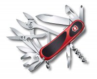 Нож перочинный VICTORINOX Evolution S557, 85 мм, 21 функция, с фиксатором лезвия, красный с чёрным - Армейские 84/85 мм