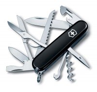 Нож перочинный VICTORINOX Huntsman, 91 мм, 15 функций, чёрный - Армейские 91/93 мм