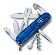 Нож перочинный VICTORINOX Climber, 91 мм, 14 функций, полупрозрачный синий