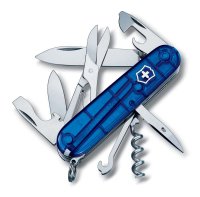 Нож перочинный VICTORINOX Climber, 91 мм, 14 функций, полупрозрачный синий - Армейские 91/93 мм