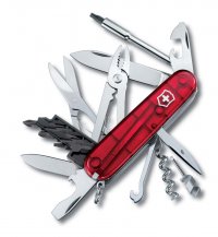 Нож перочинный VICTORINOX CyberTool 34, 91 мм, 32 функции, полупрозрачный красный - Армейские 91/93 мм