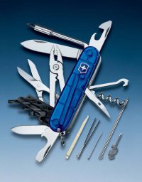 Нож перочинный VICTORINOX CyberTool 34, 91 мм, 32 функции, полупрозрачный синий - Армейские 91/93 мм