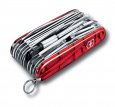 Нож перочинный VICTORINOX Swiss Champ XLT, 91 мм, 49 функций, полупрозрачный красный