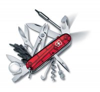 Нож перочинный VICTORINOX CyberTool Lite, 91 мм, 34 функции, полупрозрачный красный - Армейские 91/93 мм