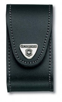 Чехол на ремень VICTORINOX для ножей 91 мм толщиной 5-8 уровней, с клипсой, кожаный, чёрный - Чехлы