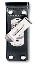 Чехол на ремень VICTORINOX для ножей 111 мм до 6 уровней, с поворотной клипсой, кожаный, чёрный