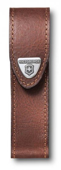 Чехол на ремень VICTORINOX для ножей 111 мм толщиной 2-4 уровня, кожаный, коричневый - Чехлы