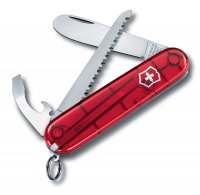 Нож перочинный VICTORINOX My First Victorinox, 84 мм, 9 функций, полупрозрачный красный - Армейские 84/85 мм