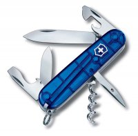 Нож перочинный VICTORINOX Spartan, 91 мм, 12 функций, полупрозрачный синий - Армейские 91/93 мм