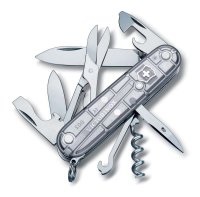 Нож перочинный VICTORINOX Climber, 91 мм, 14 функций, полупрозрачный серебристый - Армейские 91/93 мм