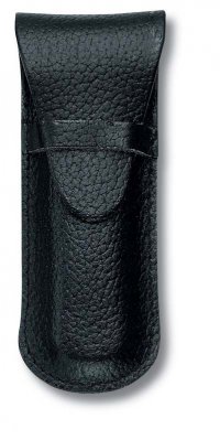 Чехол VICTORINOX для ножей 74 мм толщиной 1-2 уровня, кожаный, чёрный - Чехлы